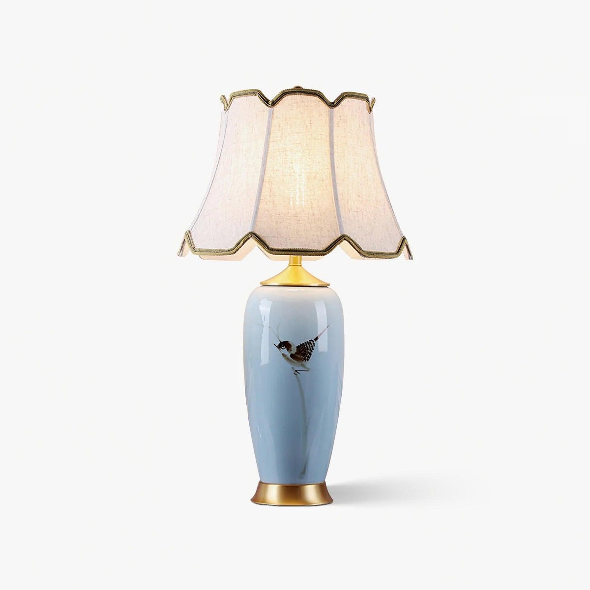 Sparrow Oriental Keramik-Tischlampe