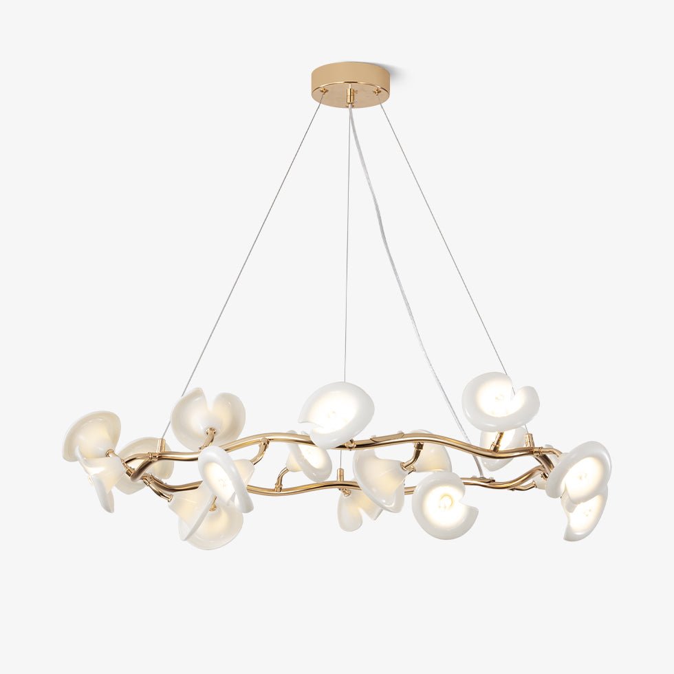 Covlen Kronleuchter Astform Keramikblüte Elegant