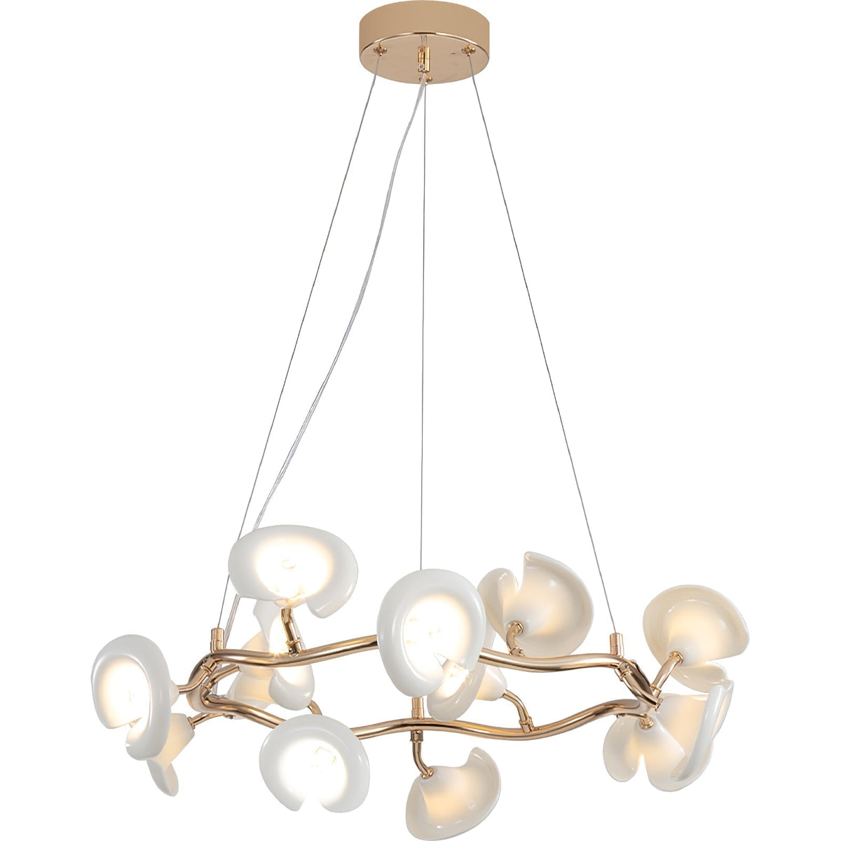 Covlen Kronleuchter Astform Keramikblüte Elegant
