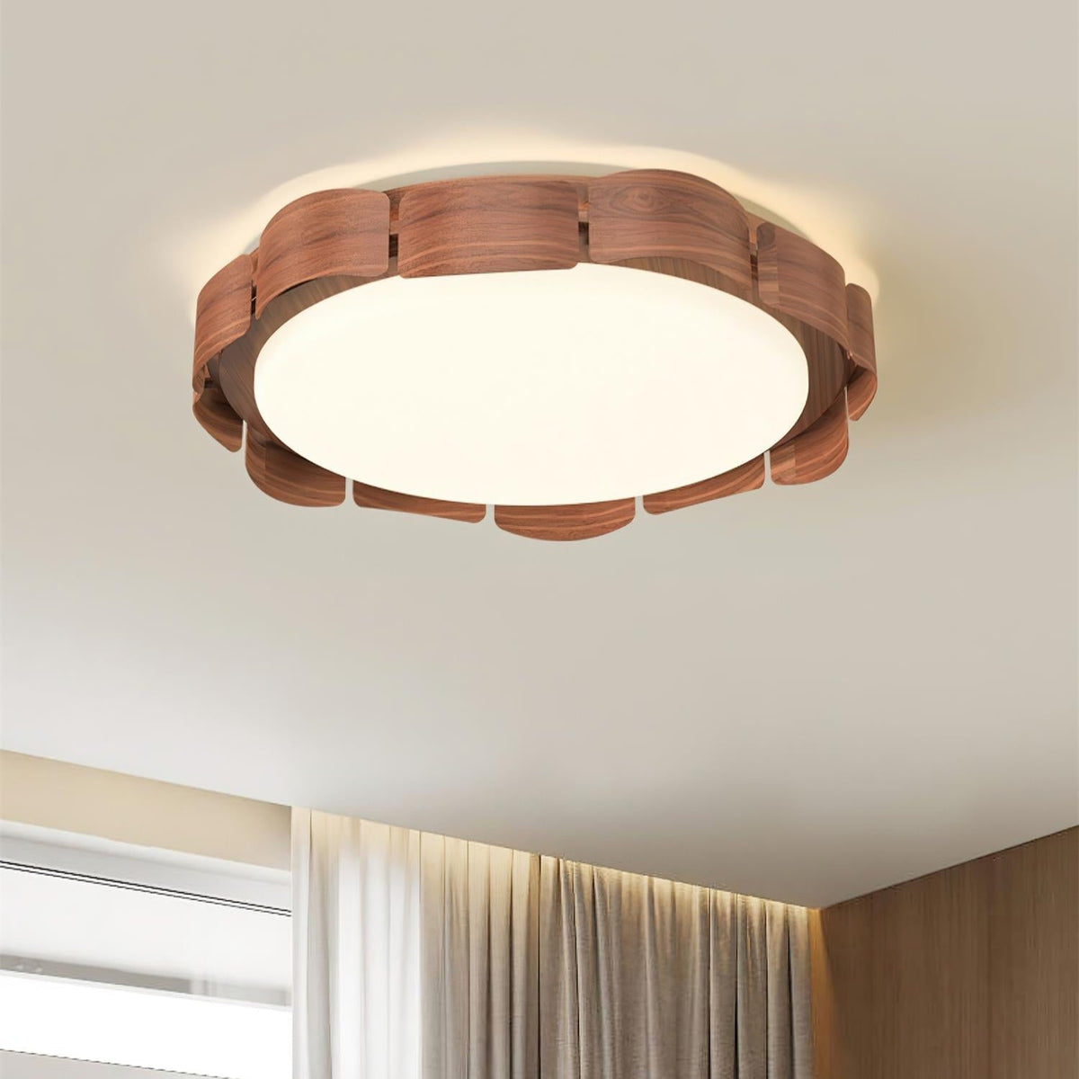 Ardura Walnuss LED Deckenleuchte