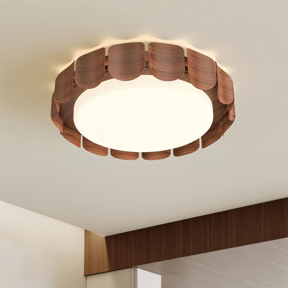 Ardura Walnuss LED Deckenleuchte