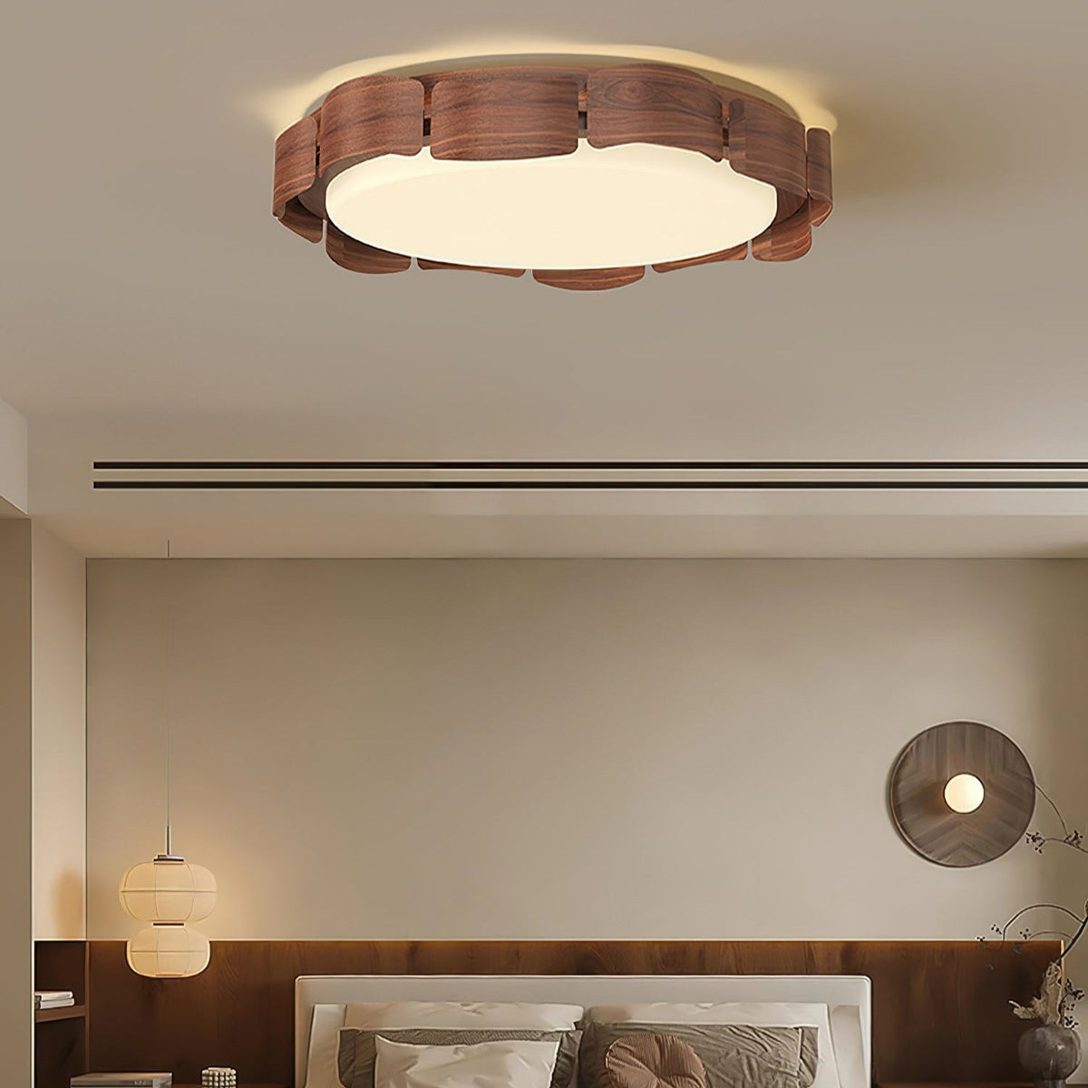 Ardura Walnuss LED Deckenleuchte