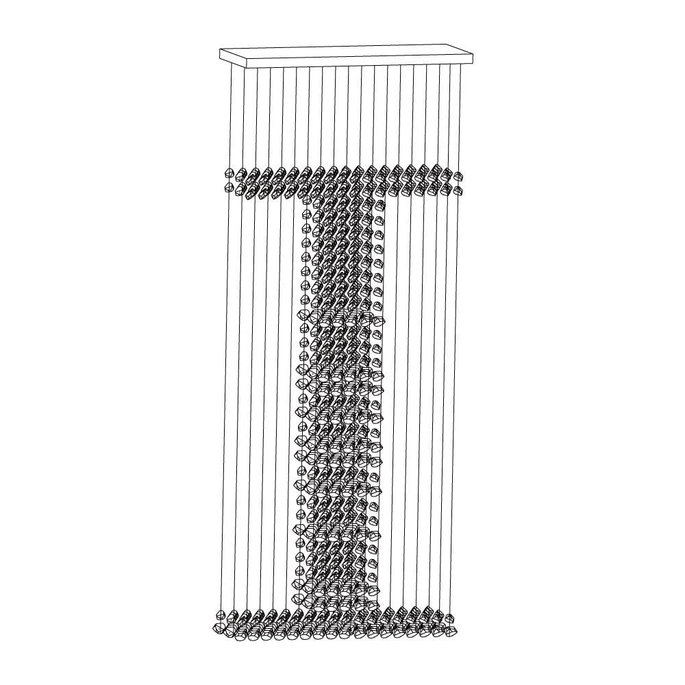 Orelelora Kronleuchter Anthrazit Linear I