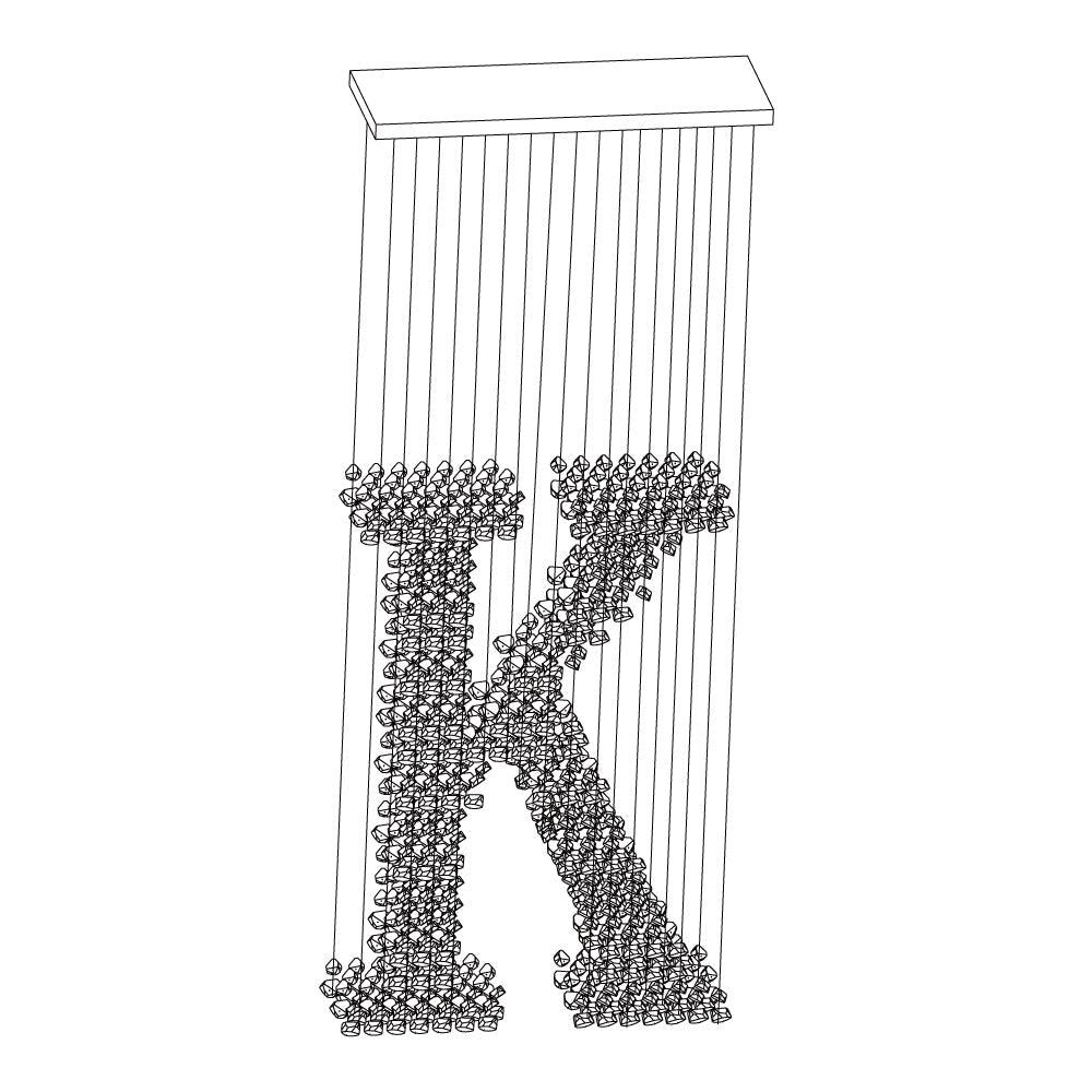 Maranaria Kronleuchter aus Stein in zeitgenössischem Design