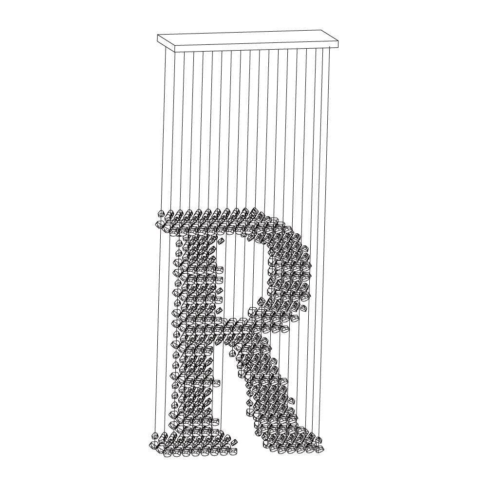 Calinian Kronleuchter Anthrazit linear Composition R