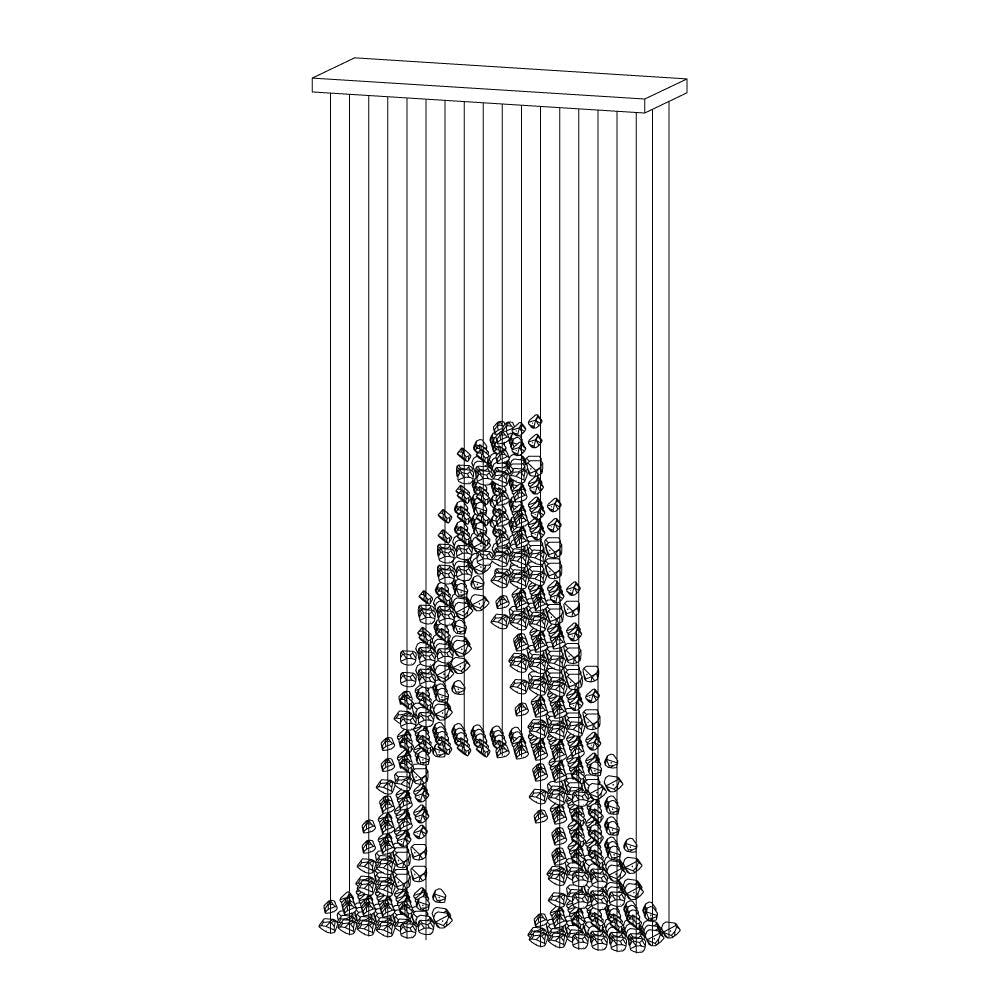 Maruira minimalistisch Kronleuchter aus Stein