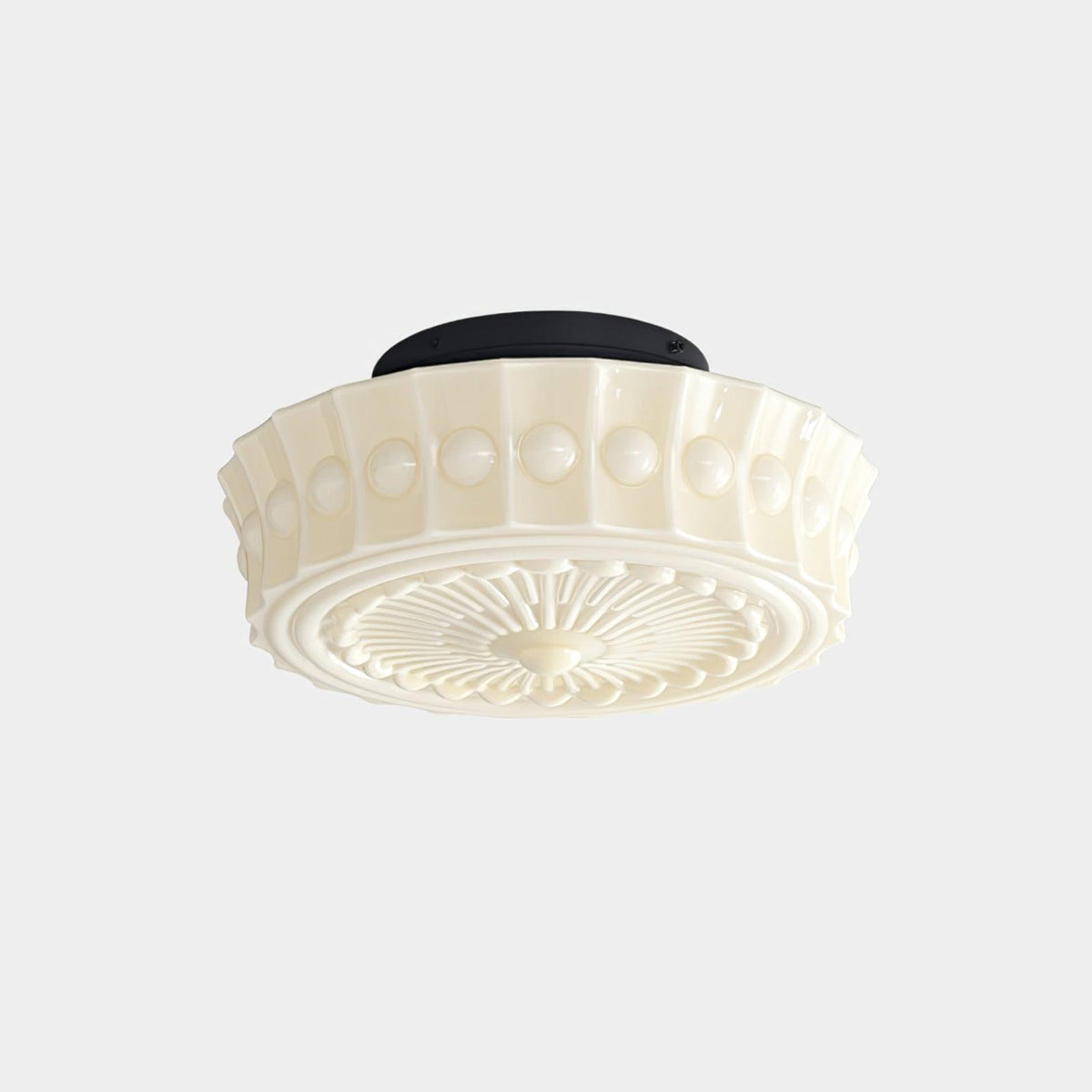 Veleraya Deckenleuchte Weiß Glas Blumenform für Wohnzimmer