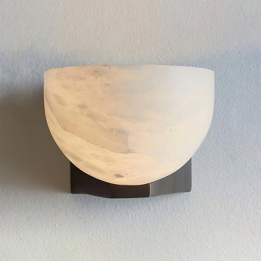 Corvina Schale aus Alabaster Wandleuchte in Bronze