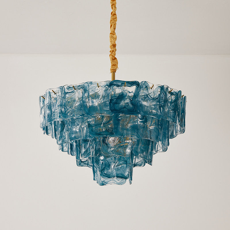 Ambelia Kronleuchter aus Glas in mehreren Ebenen