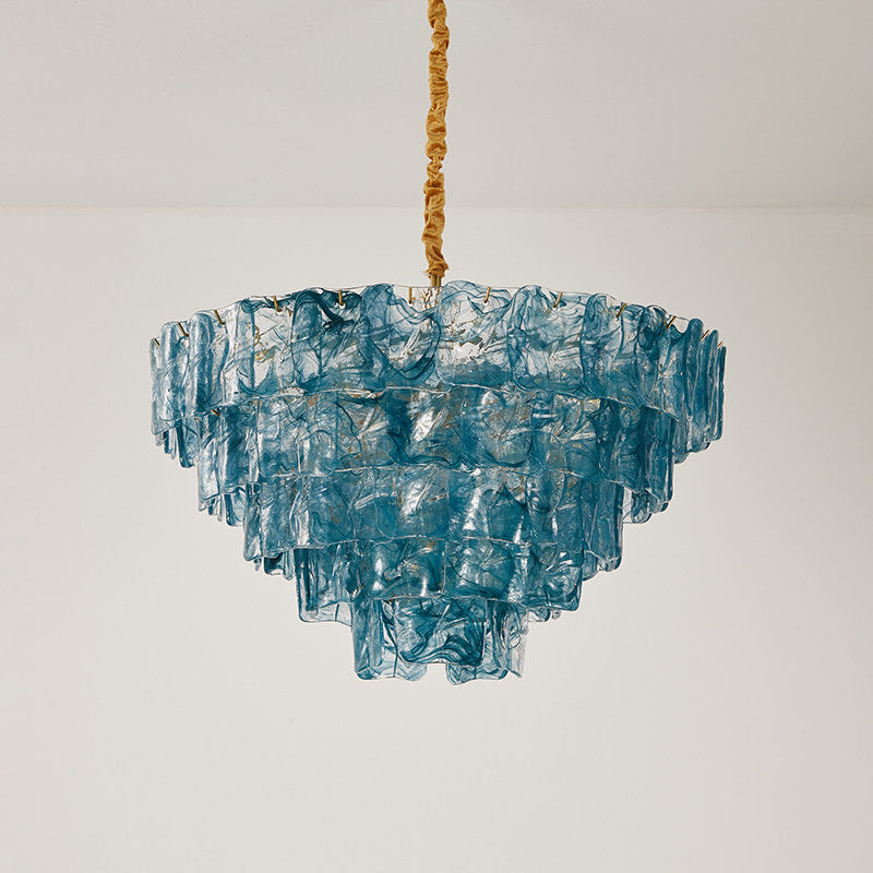 Ambelia Kronleuchter aus Glas in mehreren Ebenen