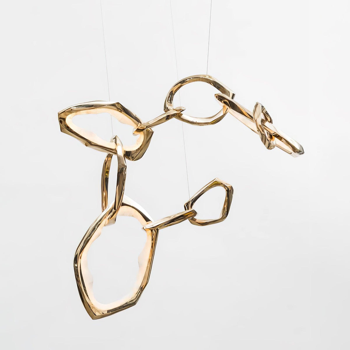 Aballs Kronleuchter Cloud Rings Series in Messing