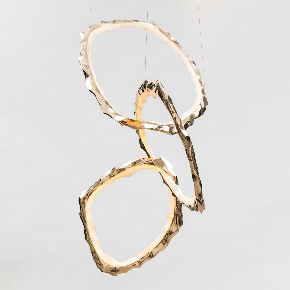 Aballs Kronleuchter Cloud Rings Series in Messing