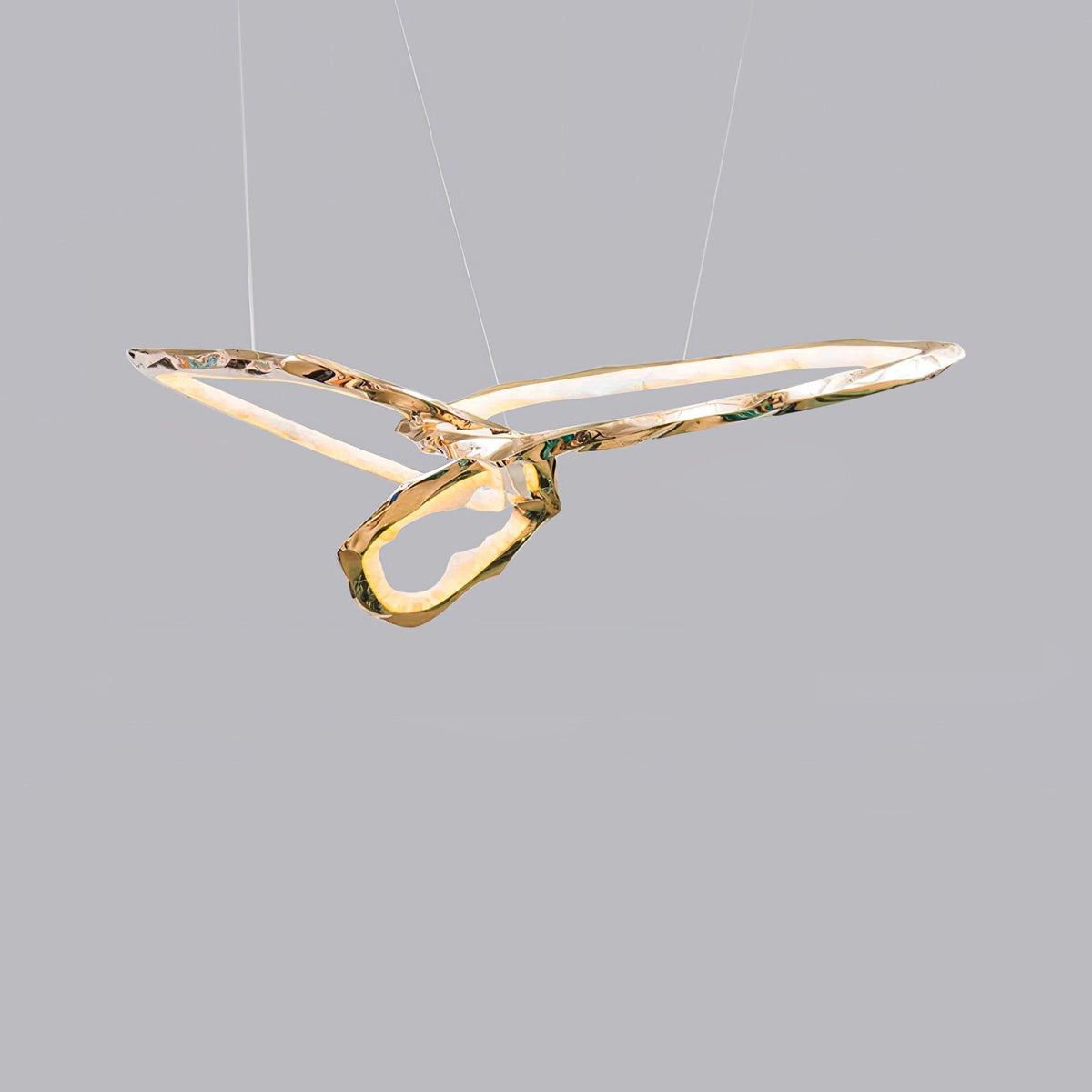 Aballs Kronleuchter Cloud Rings Series in Messing