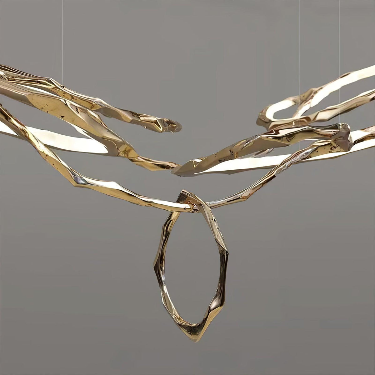 Aballs Kronleuchter Cloud Rings Series in Messing