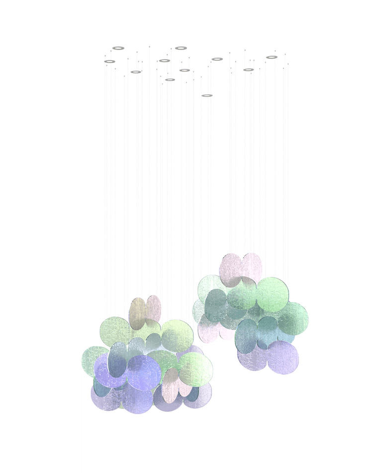 Nimbus Kronleuchter Clouds Iridescent Disc
