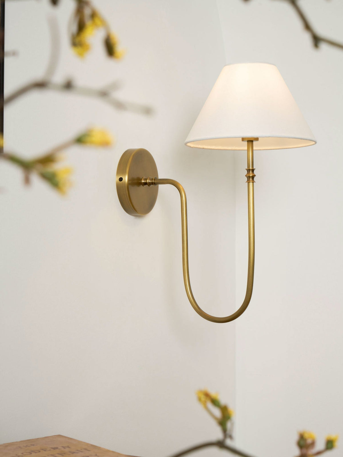 Devenq Vintage Industrial Stoff-Wandleuchte