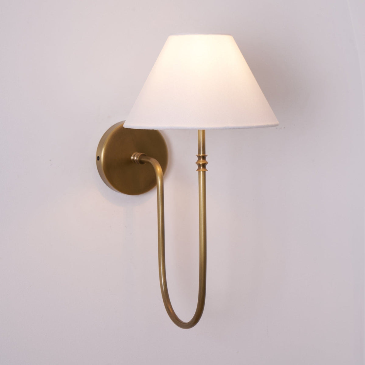 Devenq Vintage Industrial Stoff-Wandleuchte