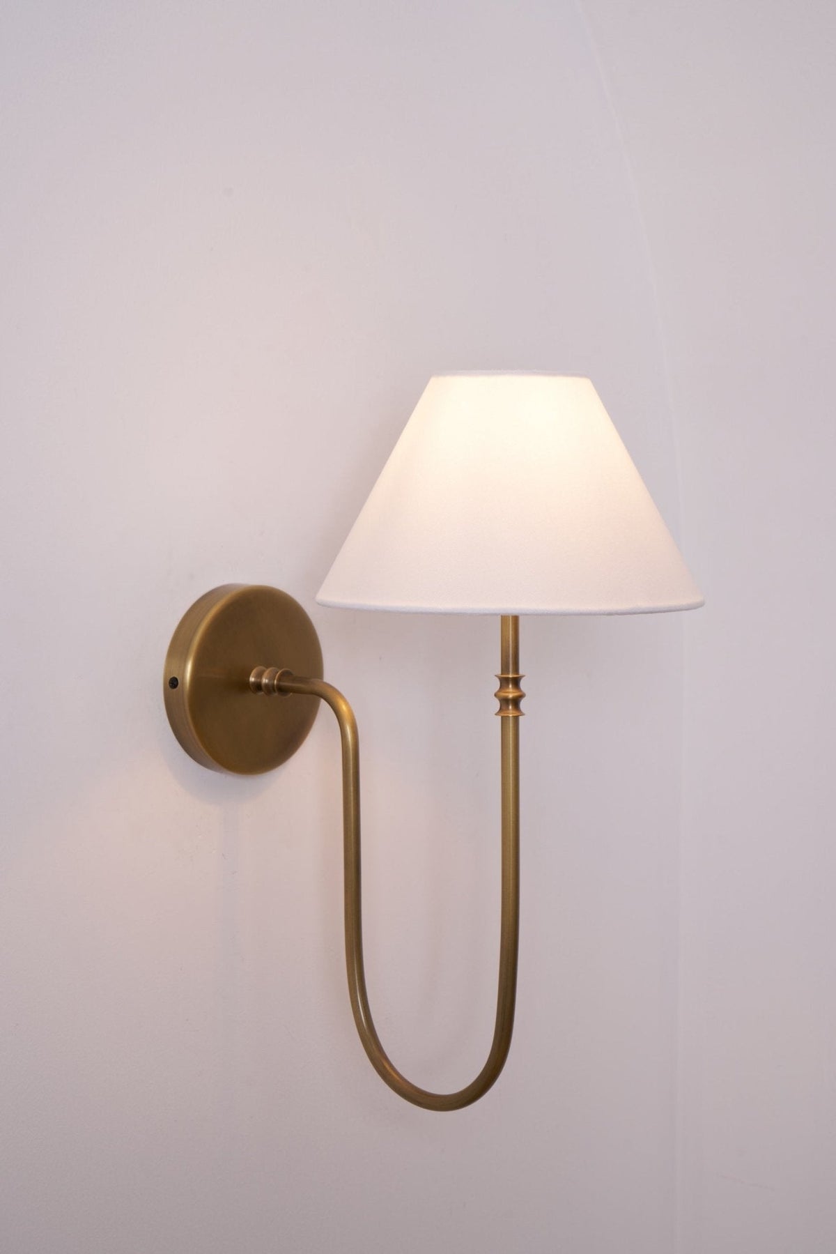 Devenq Vintage Industrial Stoff-Wandleuchte