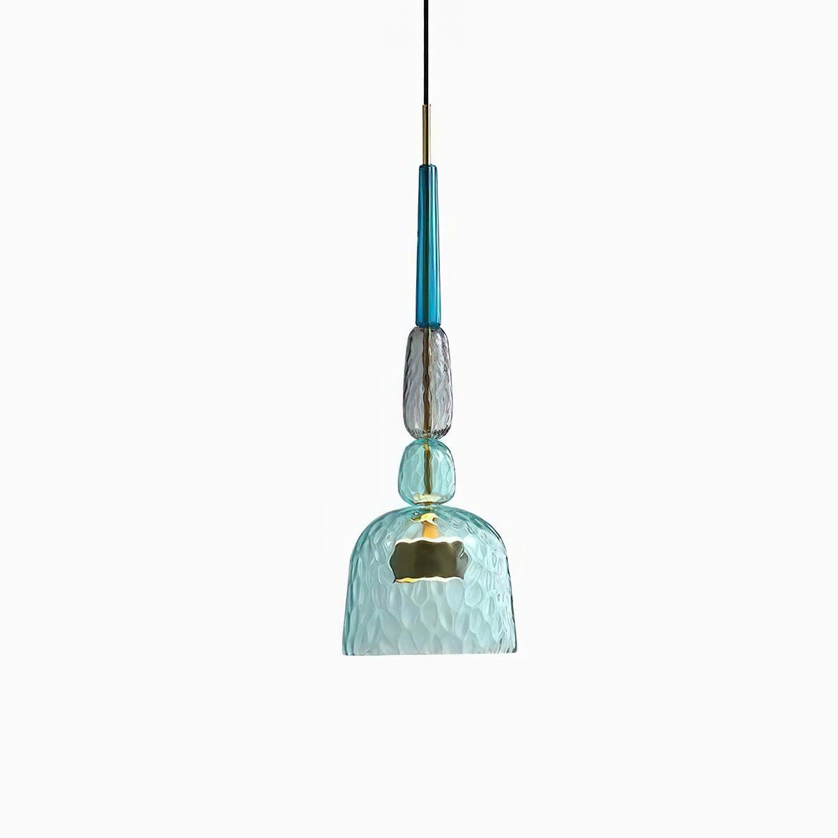 Voshan Bohemian Pendelleuchte aus Glas in Mischfarben