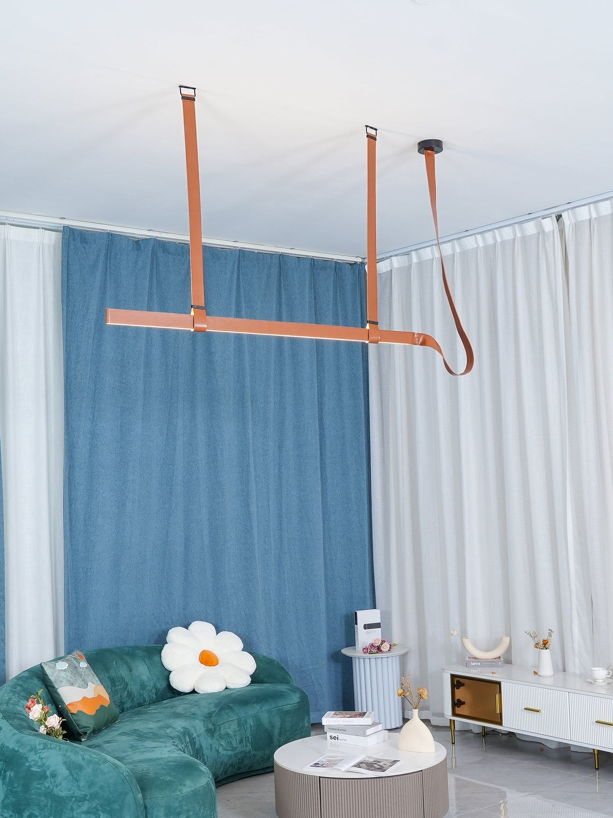 Zaleth moderne Pendelleuchte aus Leder
