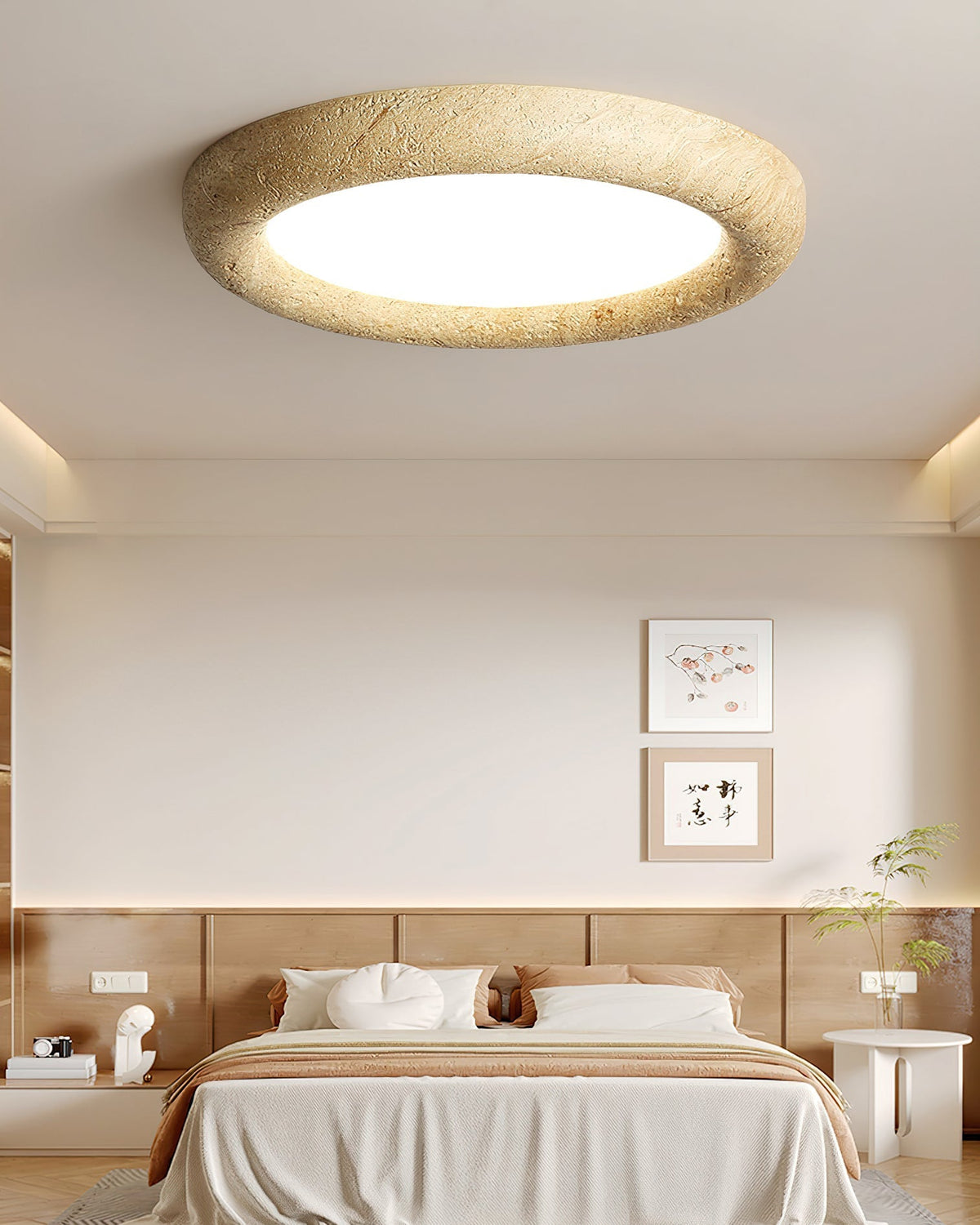 Soruise Deckenleuchte Beige Stein Minimalistisch Wohnzimmer | Cielum