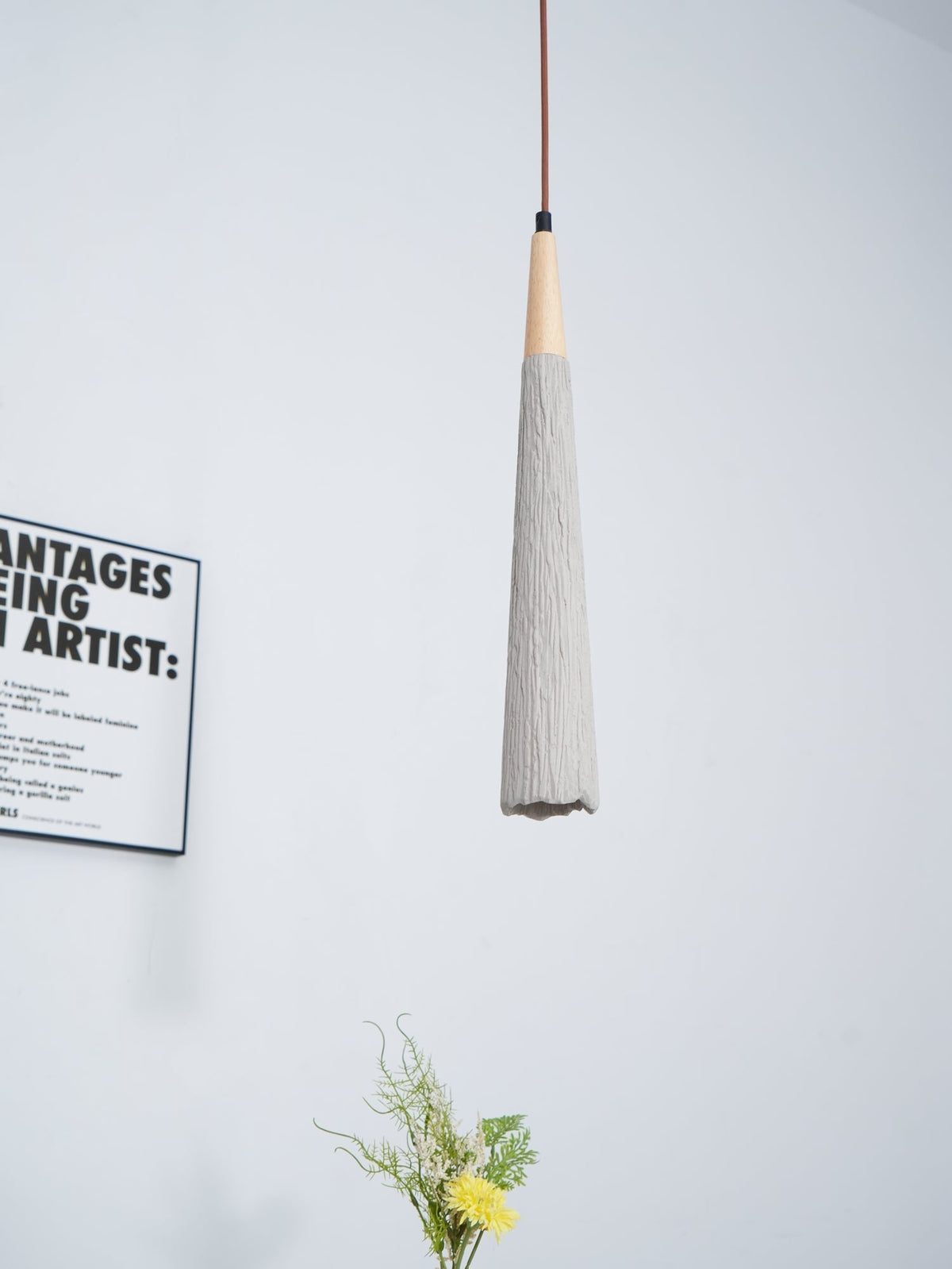 Lirixon Pendelleuchte aus Beton gefaltet
