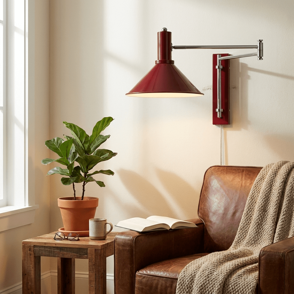 Cone Swing-Arm Wandleuchte Emailleisen zeitgenössisch Schlafzimmer Flur | Cielum
