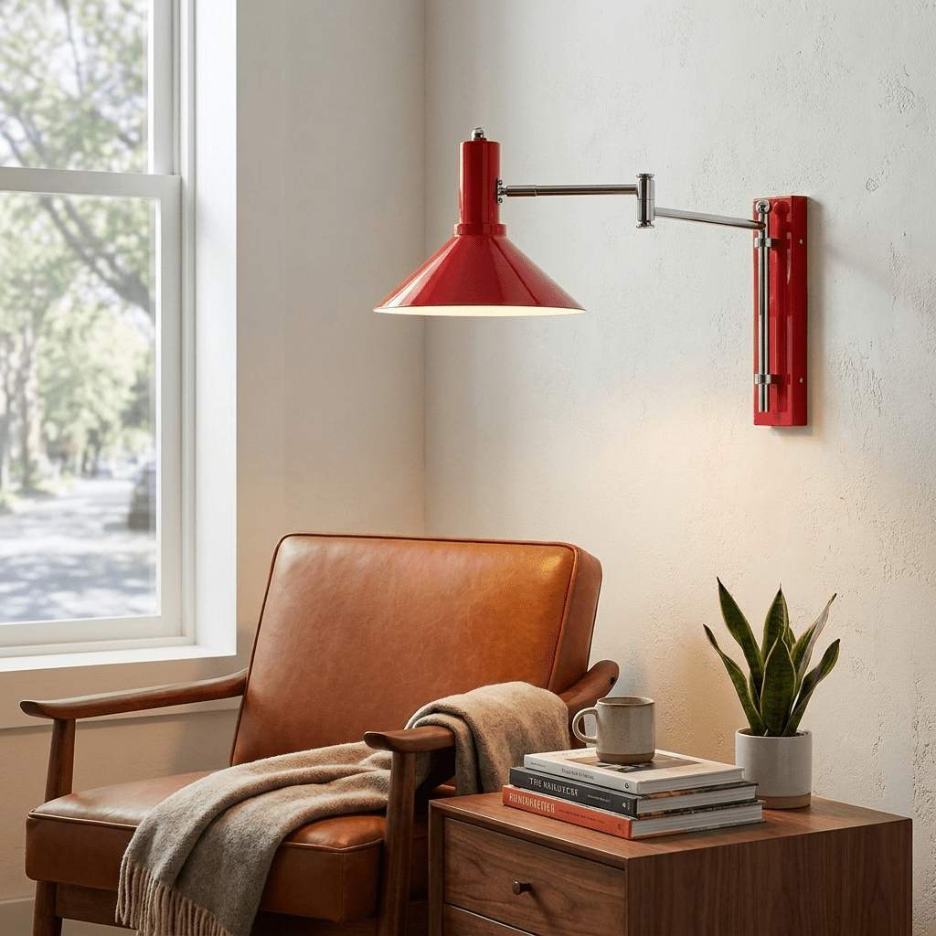 Cone Swing-Arm Wandleuchte Emailleisen zeitgenössisch Schlafzimmer Flur | Cielum