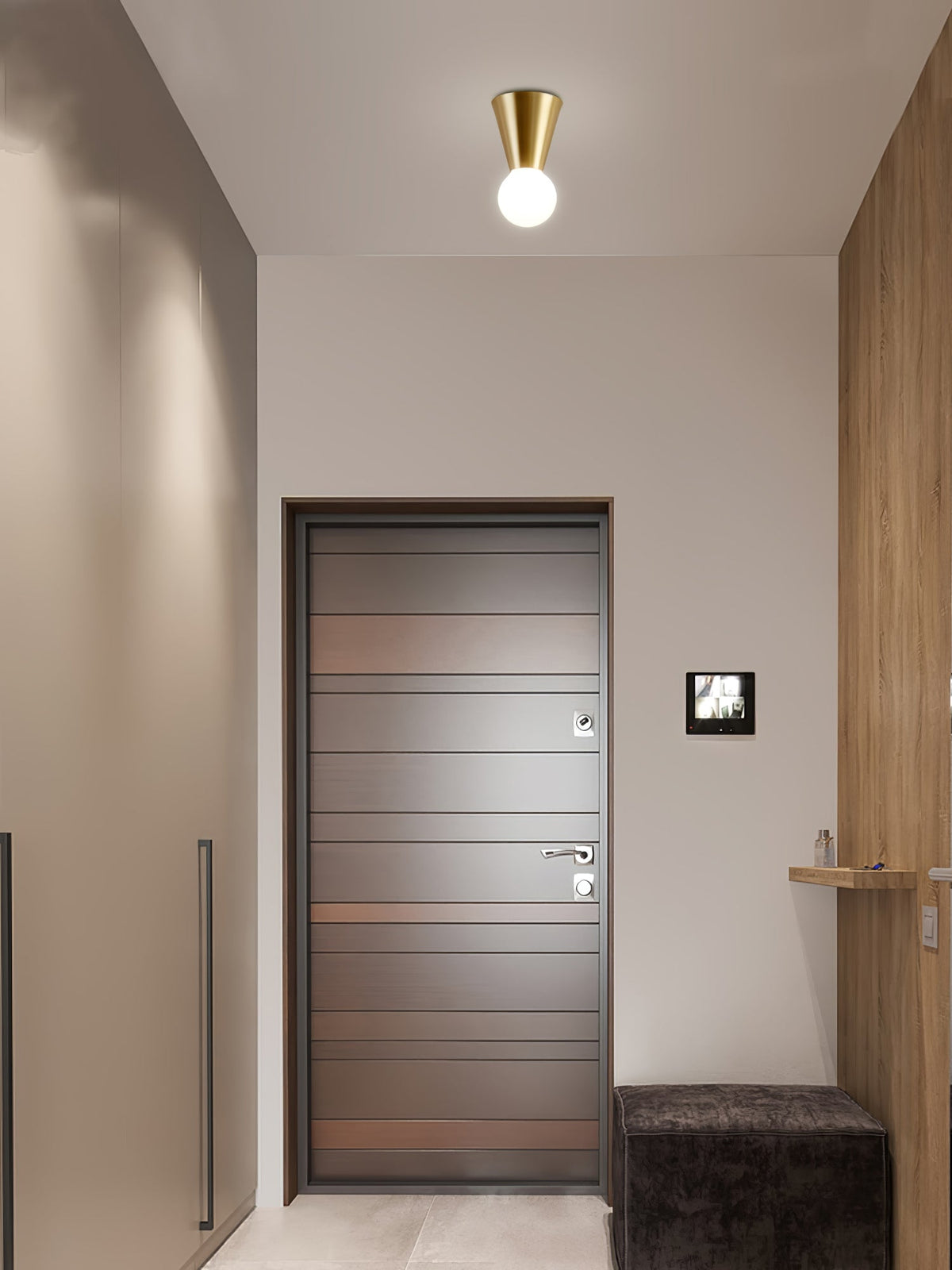 Nycareth moderne minimalistische Deckenleuchte aus Glas