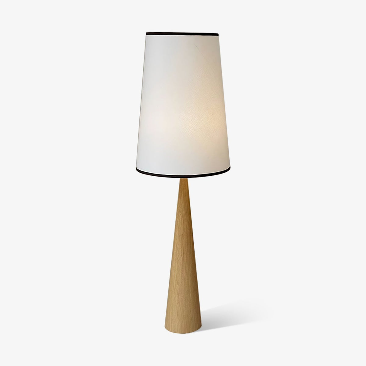 ConeLite Minimalistische Stehleuchte und mit hydrographischem Holz-Holzmaser- und Lampenschirm