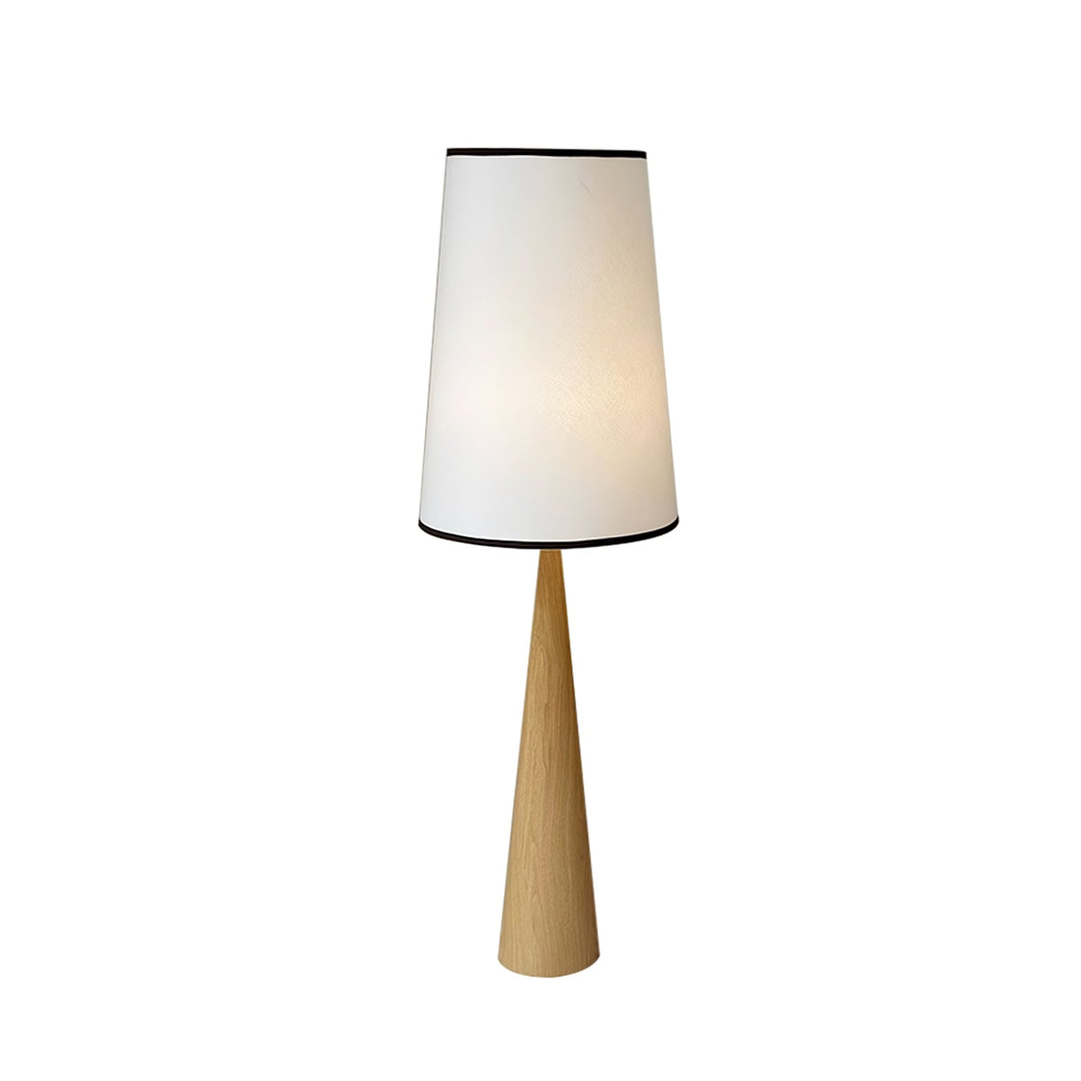 ConeLite Minimalistische Stehleuchte und mit hydrographischem Holz-Holzmaser- und Lampenschirm