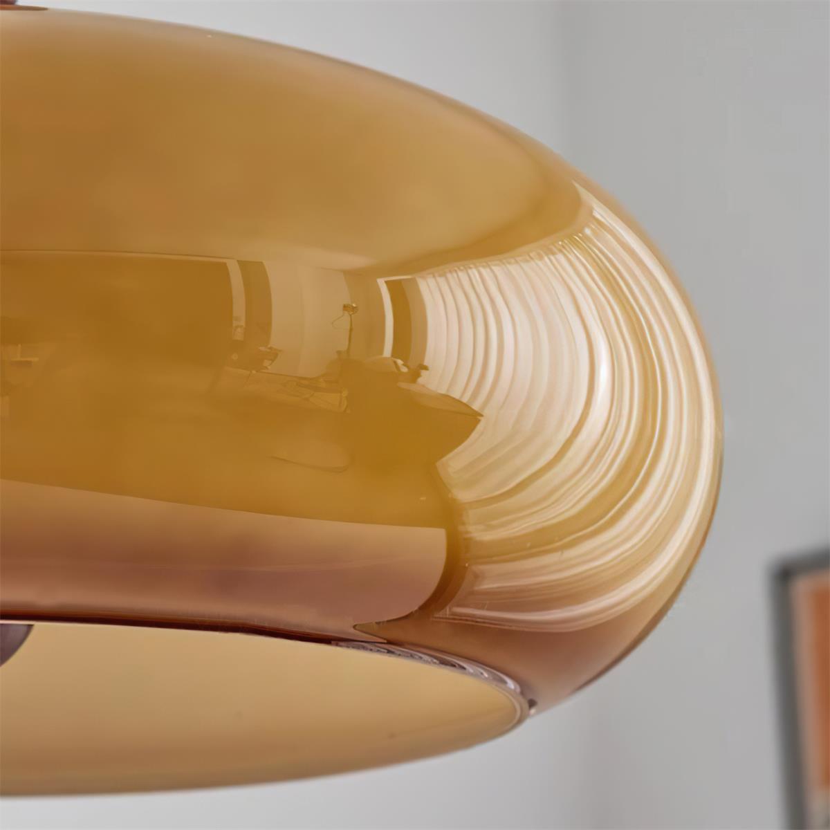 Arthur Bernsteinfarben Pendelleuchte aus Glas