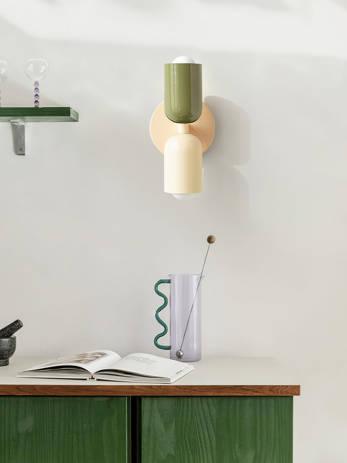 Teriielle Wandleuchte Grün Schwarz Minimalistisch Mit Stecker