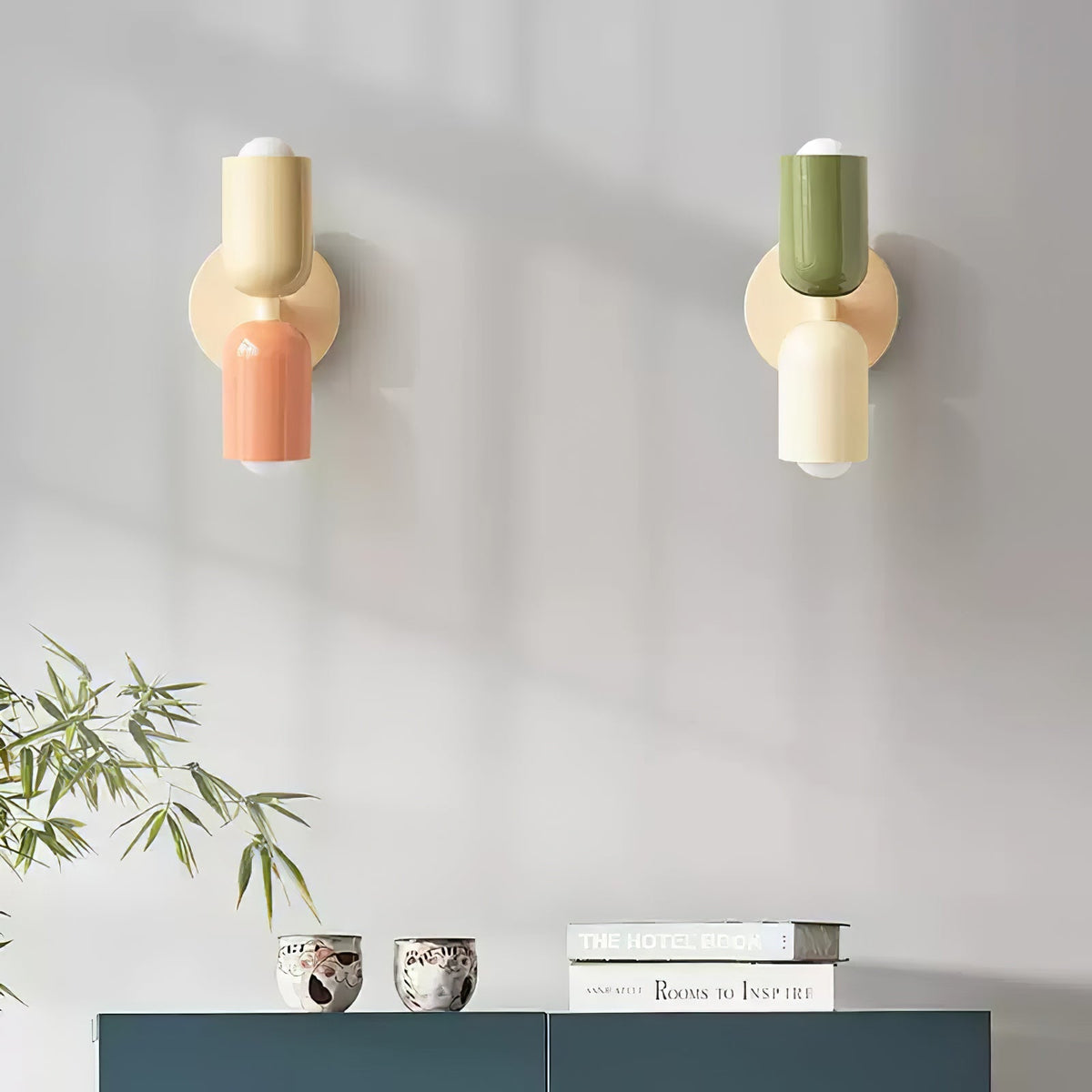 Teriielle Wandleuchte Grün Schwarz Minimalistisch Mit Stecker