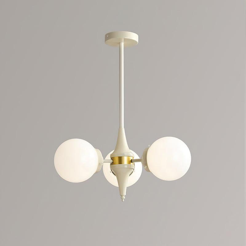 Elauian Kronleuchter Kugel Schirm Creme modern