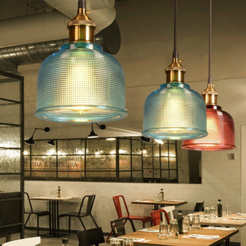 Valentina Vintage LED Pendelleuchte Schlafzimmer/Wohnzimmer Metall/Glas