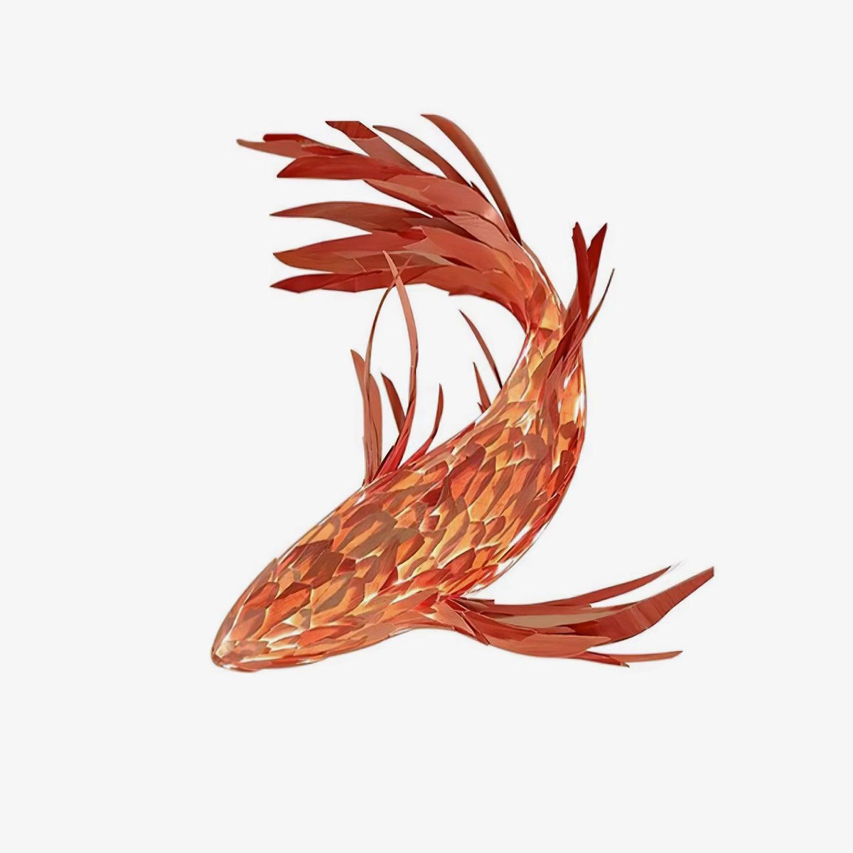 Aureline Crimson Swirl Koi Kronleuchter in Rot