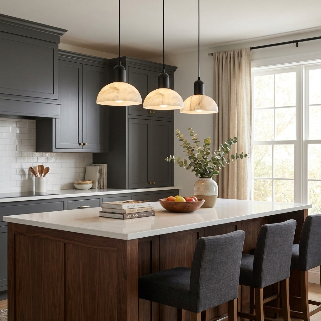 Keldenford Alabaster-Pendelleuchte