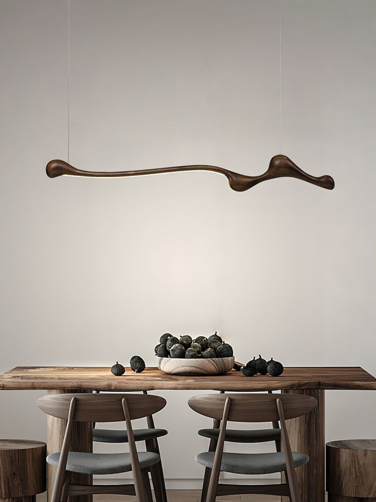 Alenor Pendelleuchte aus Holz im Retro-Stil
