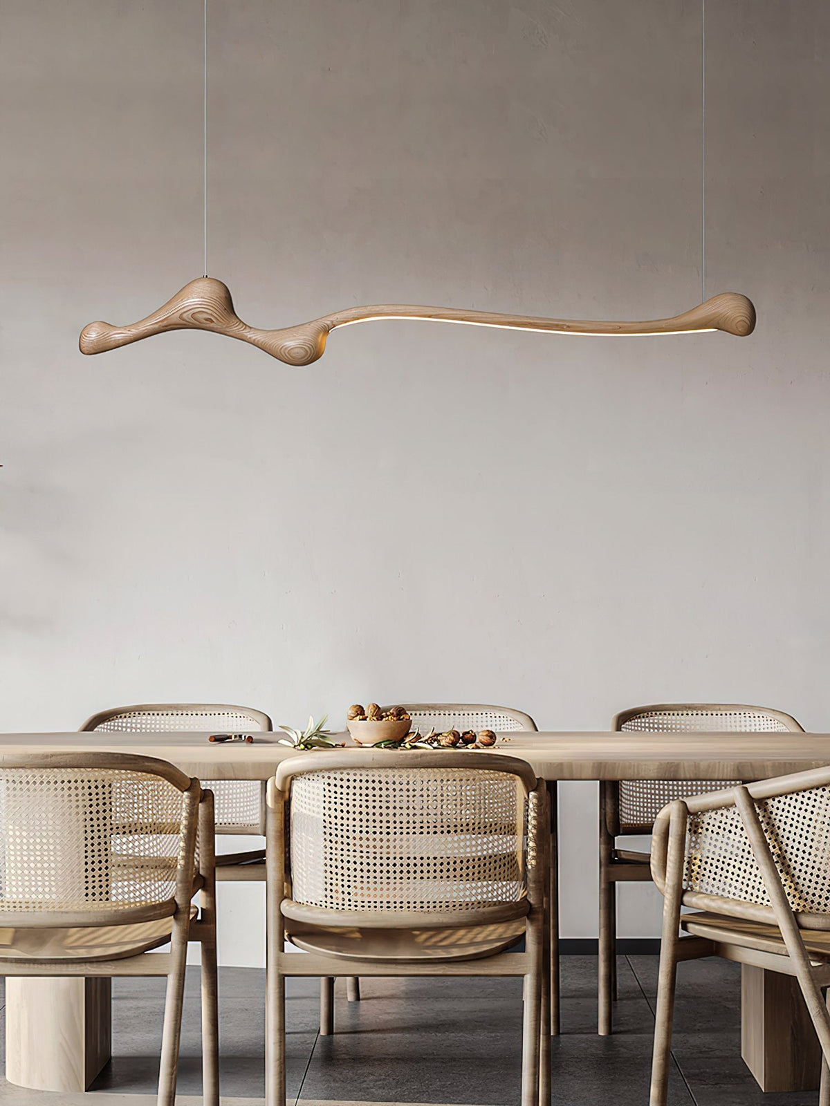 Alenor Pendelleuchte aus Holz im Retro-Stil