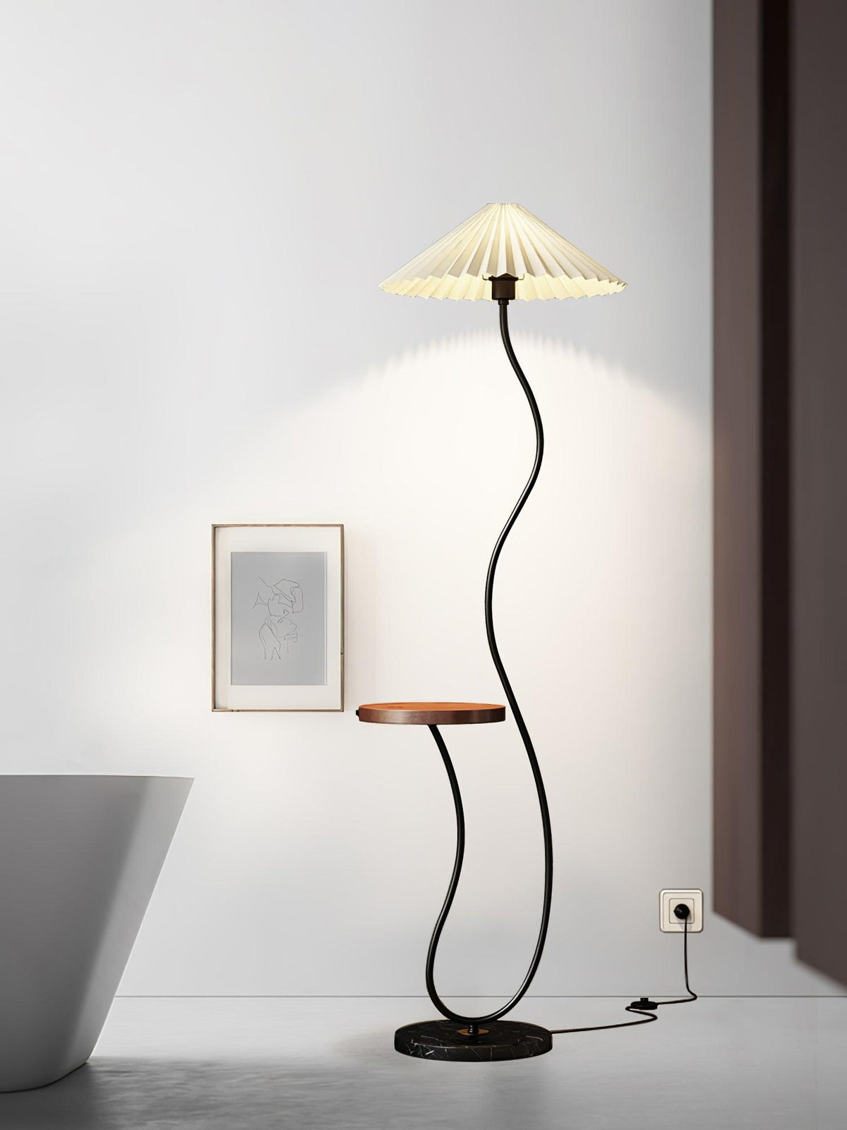 Ghel Minimalistische Stehleuchte aus Holz