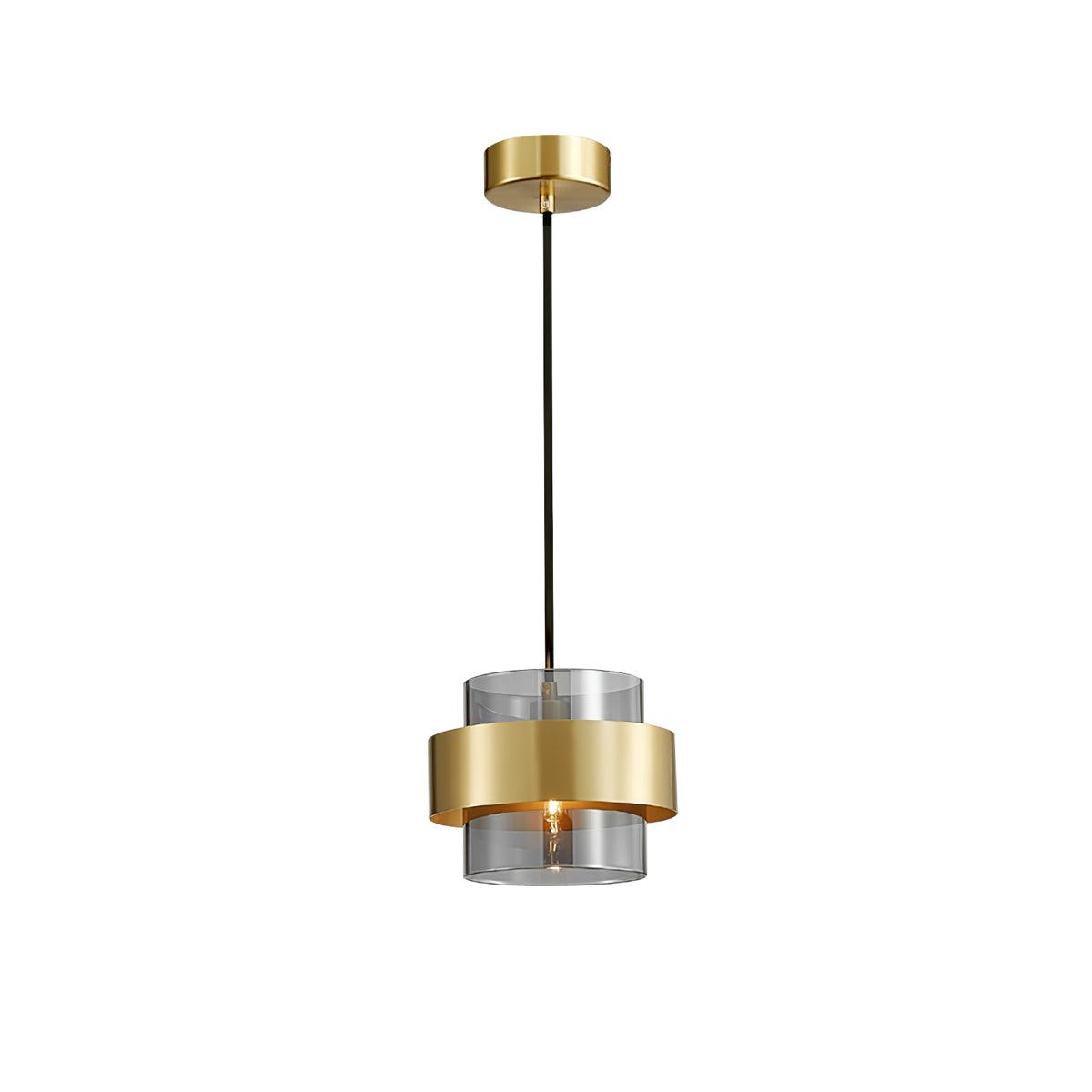 Celariella Pendelleuchte aus Messing mit Glas in zeitgenössischem Design