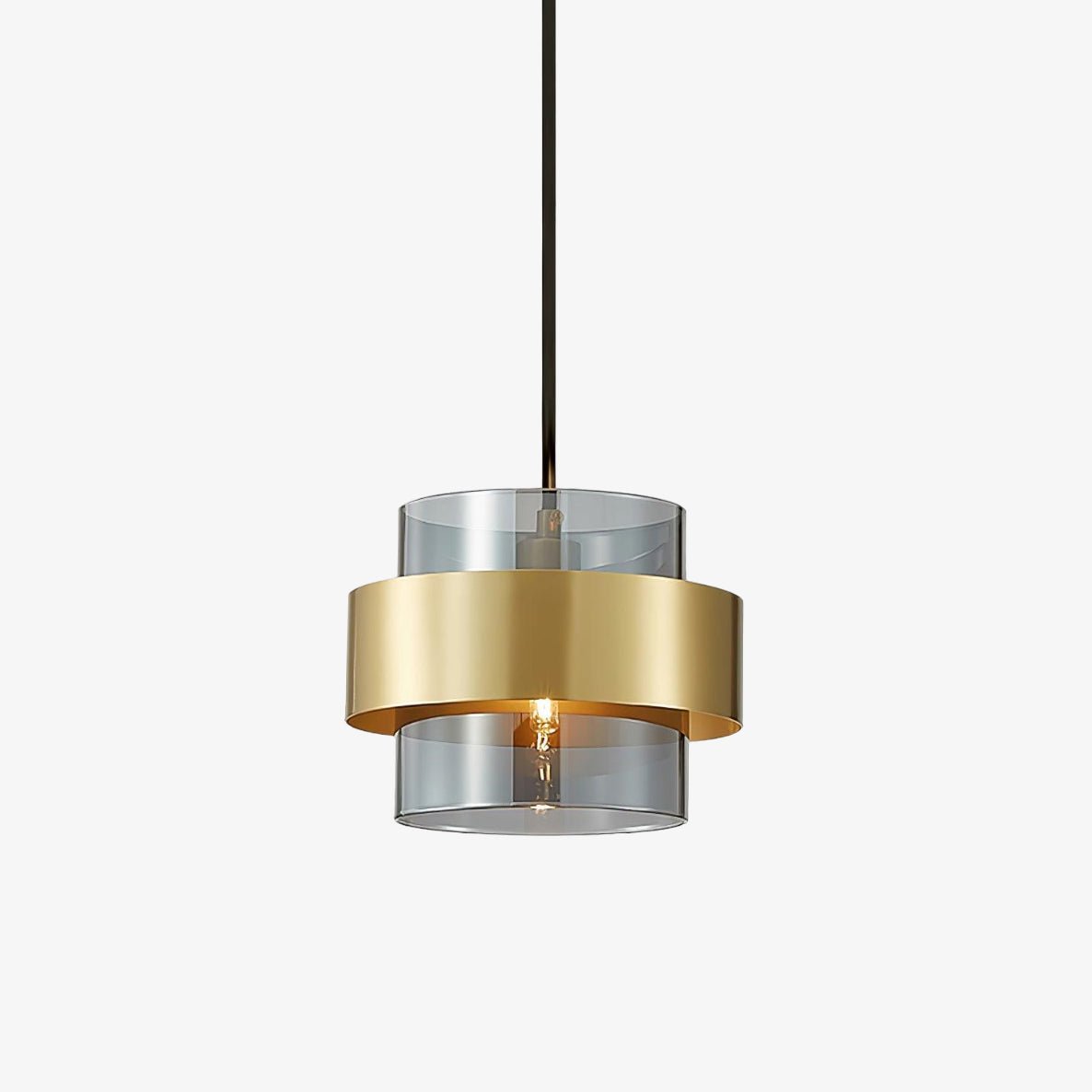 Celariella Pendelleuchte aus Messing mit Glas in zeitgenössischem Design