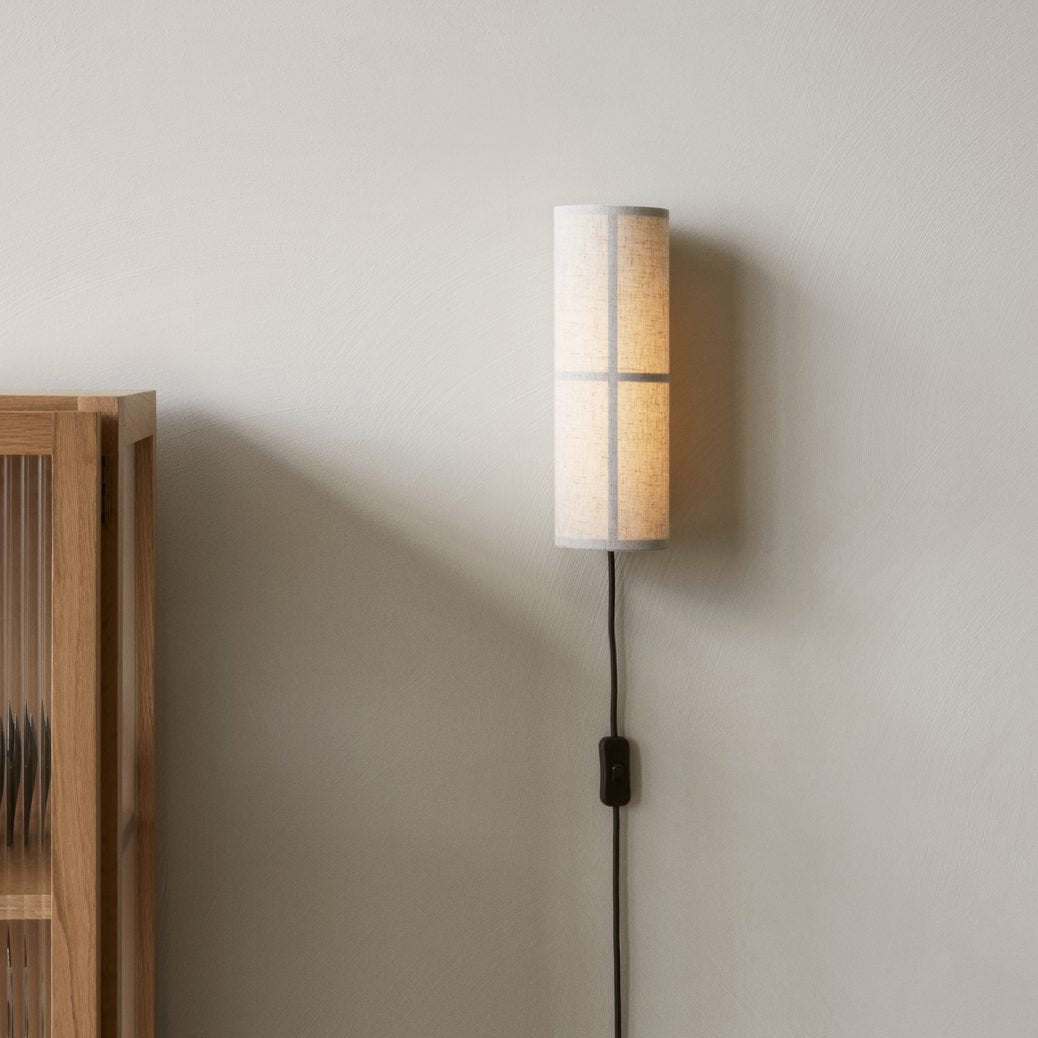 Seraniella Zylinder-Wandleuchte aus Stoff im nordischen Kunststil mit Stecker | Cielum