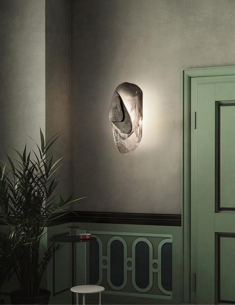 Gana Premium skandinavische Kunstglas-Wandleuchte