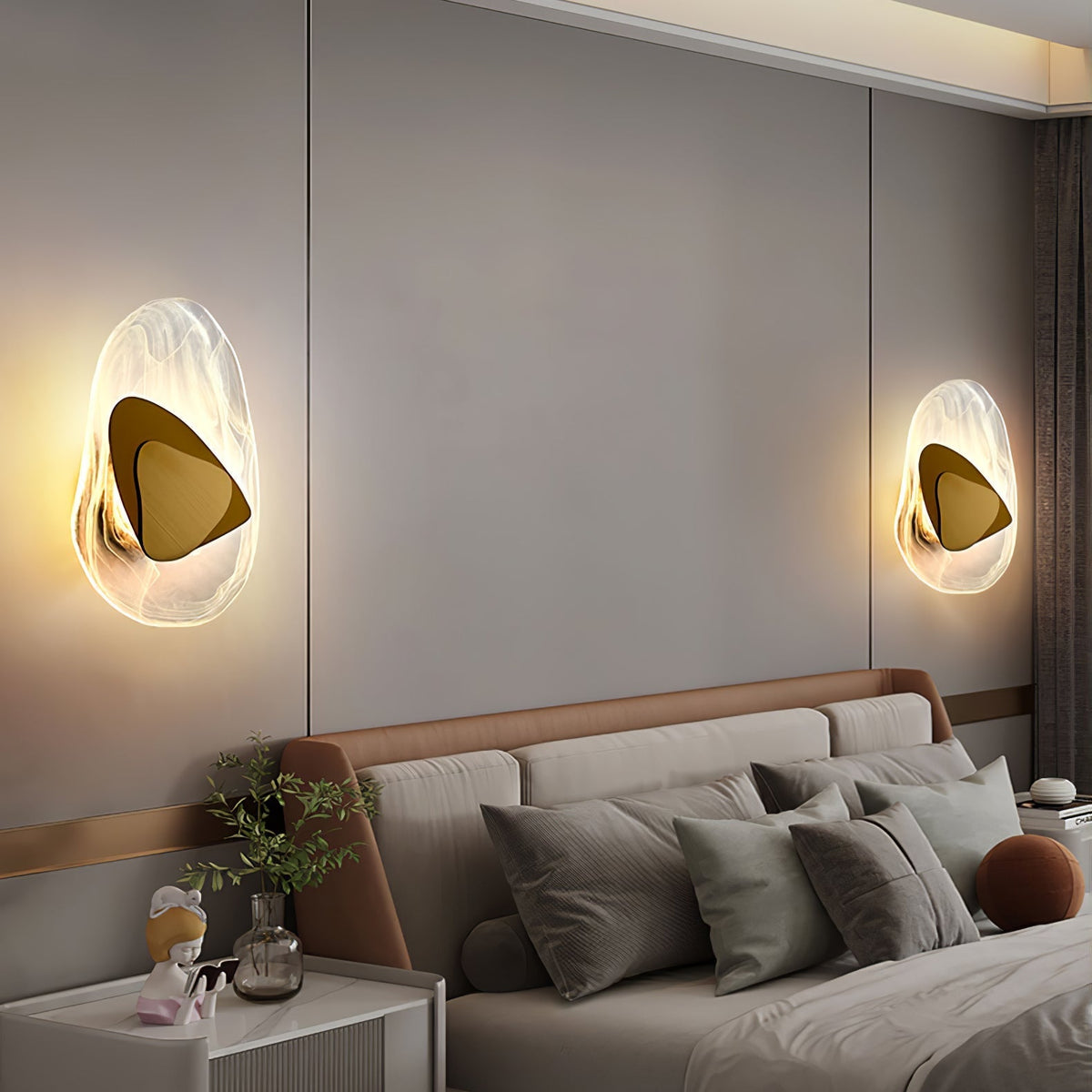 Gana Premium skandinavische Kunstglas-Wandleuchte