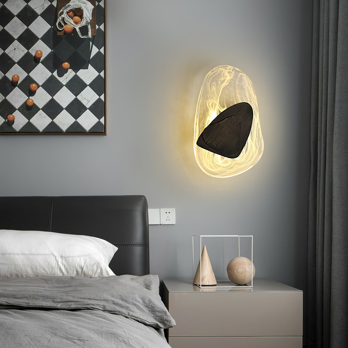 Gana Premium skandinavische Kunstglas-Wandleuchte