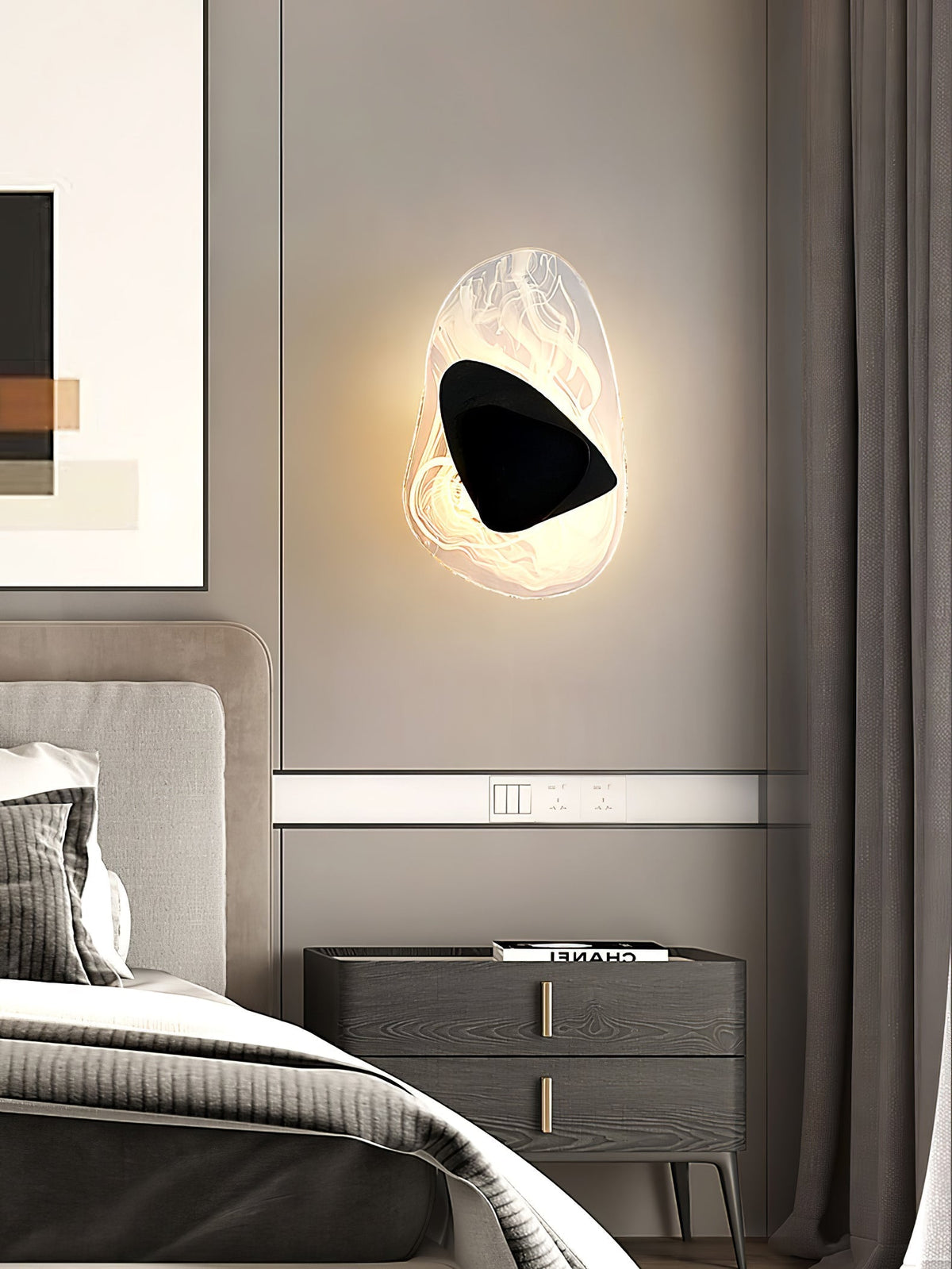Gana Premium skandinavische Kunstglas-Wandleuchte