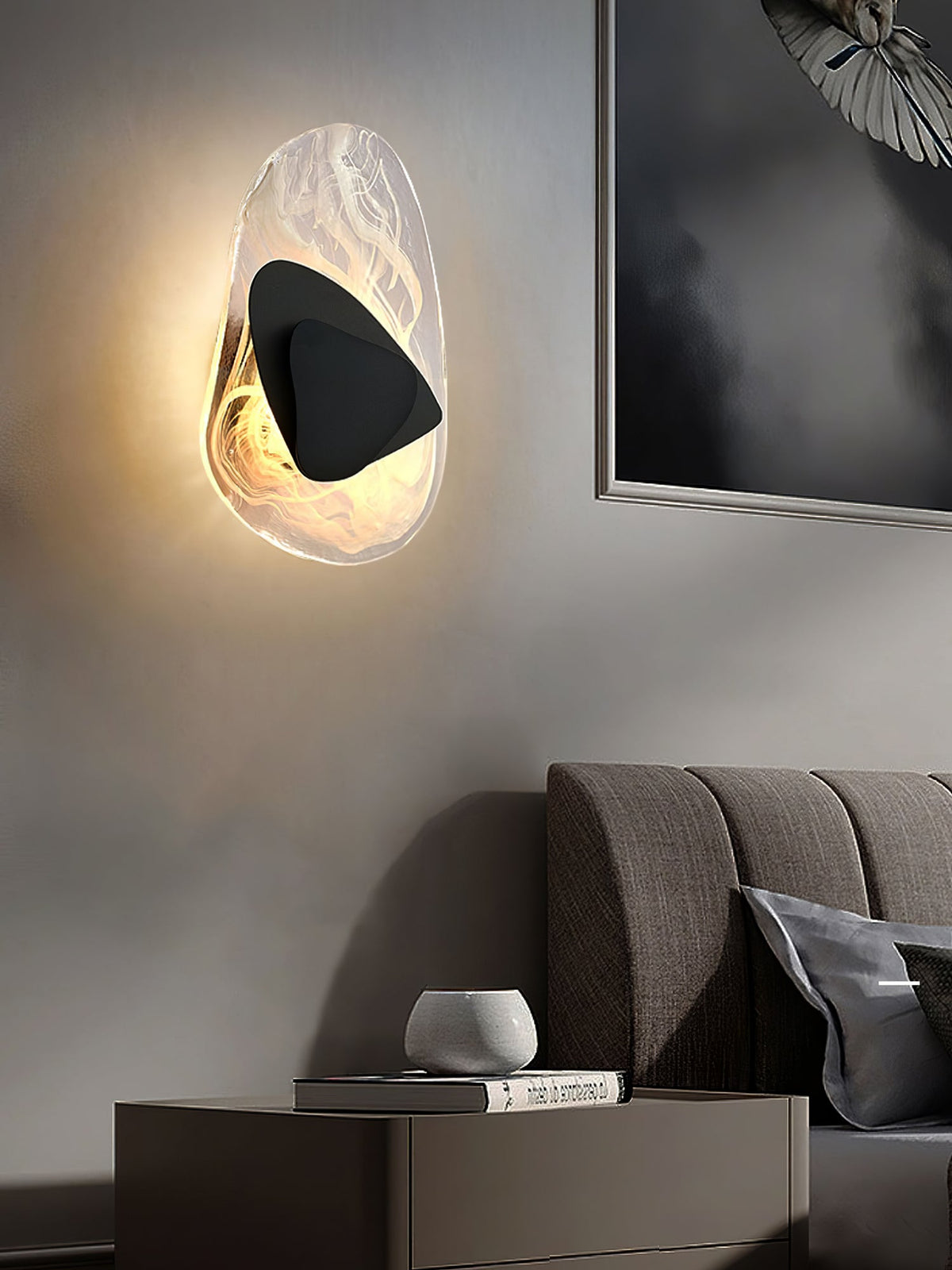 Gana Premium skandinavische Kunstglas-Wandleuchte
