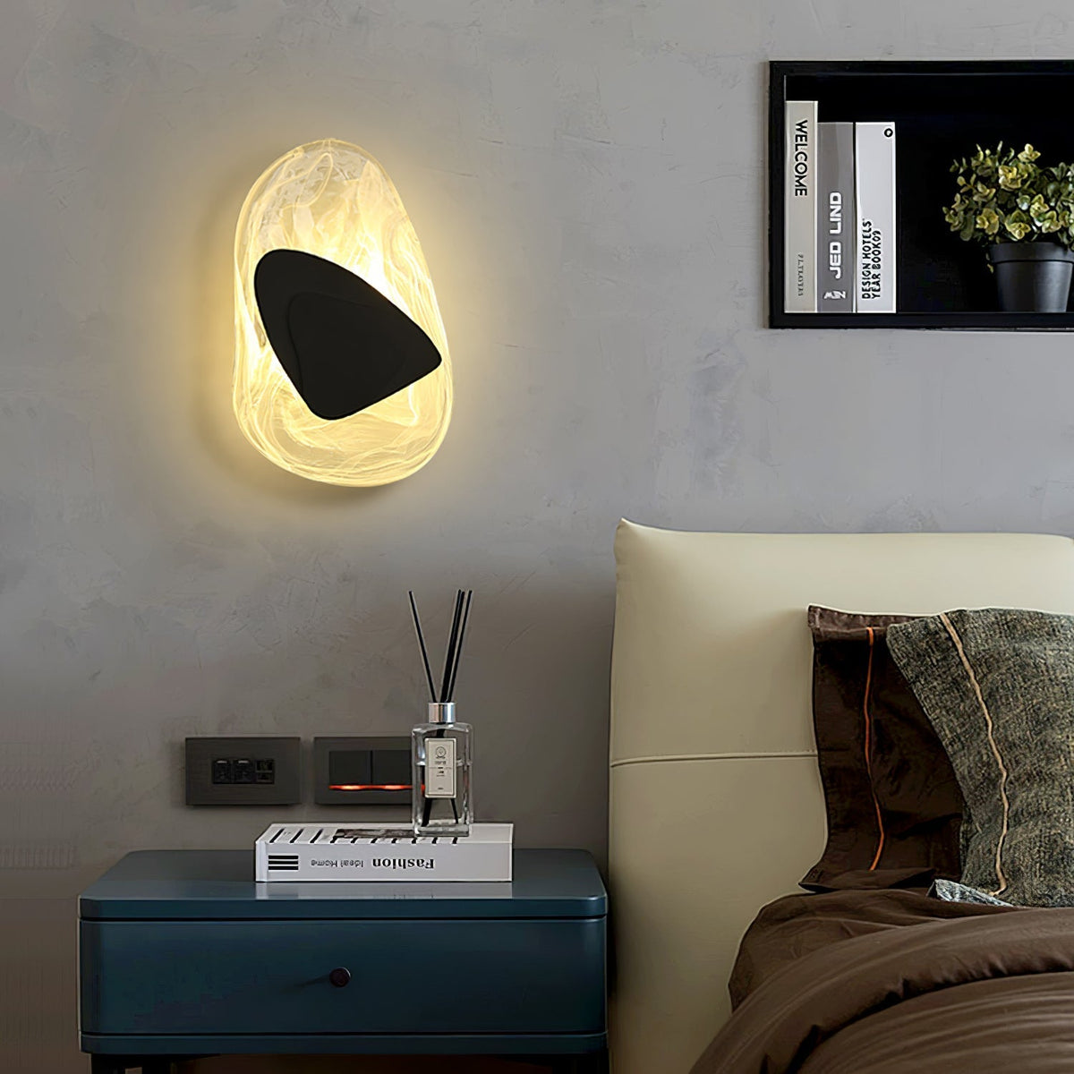 Gana Premium skandinavische Kunstglas-Wandleuchte